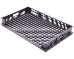 Пластиковый лоток трехбортный 740х465х95 перфорированный
