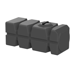 Емкость пластиковая горизонтальная для хранения воды и дизельного топлива с крышкой, 1000 л, черный [TFG21000S3]