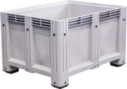 Крупногабаритный сплошной пластиковый контейнер на ножках Big Box, 1200x1000x760 мм, красный [12001000760-00]