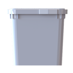 Куботейнер пластиковый с крышкой, 23 л, 340x340x320 мм, белый [12.439.00.PE]