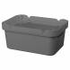 Ящик с крышкой универсальный Luxe, 4,6л, серый