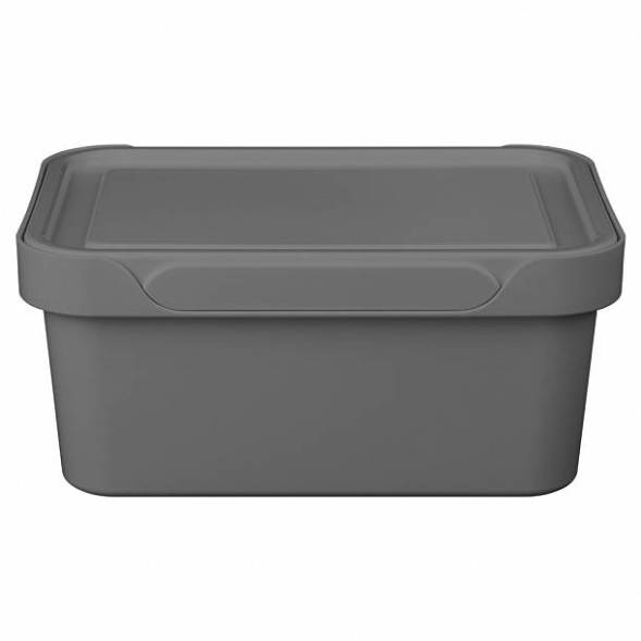 Ящик с крышкой универсальный Luxe, 4,6л, серый