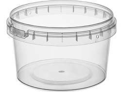 Контейнер пластиковый круглый, 500мл, 122 мм, прозрачный