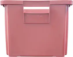 Ящик сплошной пластиковый, 600x400x300 мм, 52 л, красный [218-1]