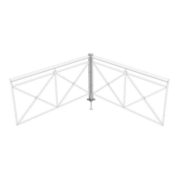 Стойка пешеходного ограждения поворотная