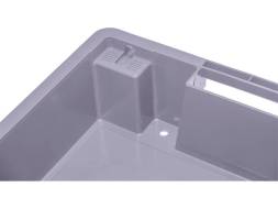 Ящик пластиковый со сплошными стенками и дном, 600х400х150 мм, серый [225]