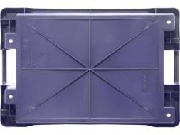 Ящик пластиковый со сплошными стенками и дном, 600х400х150 мм, синий [225]