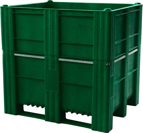 BoxPallet 1200х1000х1140 мм сплошной зеленый в Волгограде