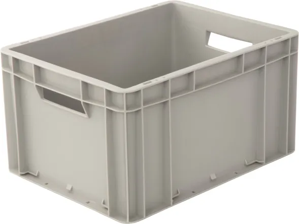 Ящик сплошной 400x300x220 мм, 21 л, серый, sku: ЕС 4322.1 в Волгограде