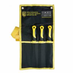 Набор напильников 3 предмета (двухкомпонентная рукоятка, насечка №2, 200 мм) BERGER