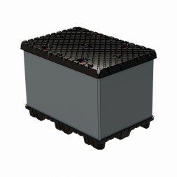 Крупногабаритный складной пластиковый контейнер TwinSheet 1208, 1220x820x950 мм, серый [TwinSheet1208]