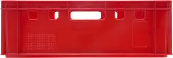 Ящик пластиковый сплошной с гладким дном Е2 (евроформат), 600x400x200 мм, 40 л, красный [207 гд]