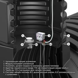 Емкость для дизельного топлива подземная горизонтальная, 9000 л, черный [TDLDT9000Y1]